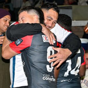 NRL photo of team members hugging